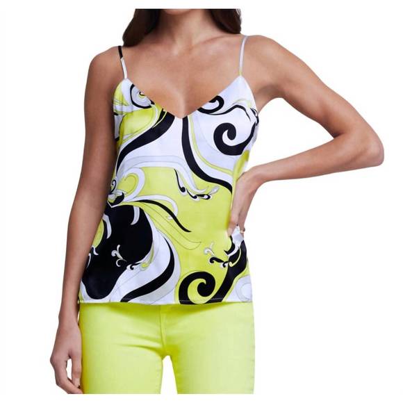 NEW L'AGENCE jane spaghetti strap top in martin - Picture 1 of 4